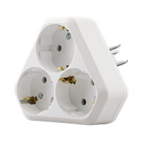Goliath Triangle Type Triple Schuko Outlet