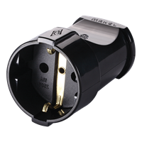 Schuko Female Plug Black